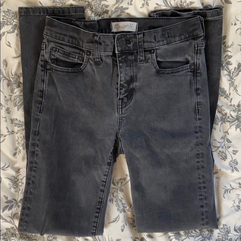 Madewell Faded Black Alley Straight Jeans